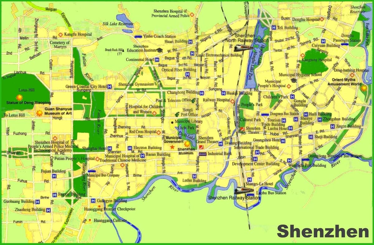 carte de Shenzhen en mode hors connexion