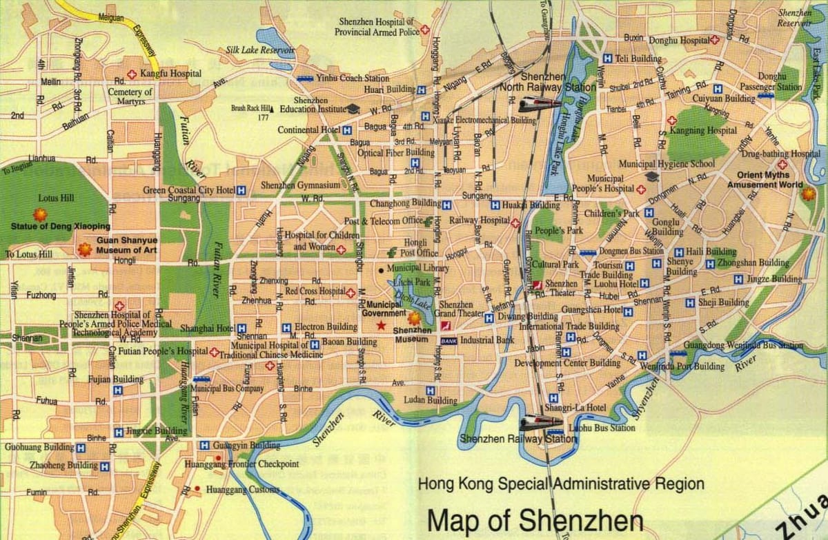 Shenzhen carte du monde