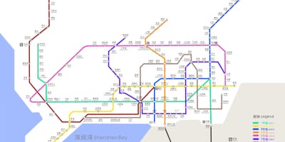 Carte de métro de Shenzhen