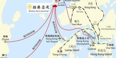 Carte de shekou ferry terminal