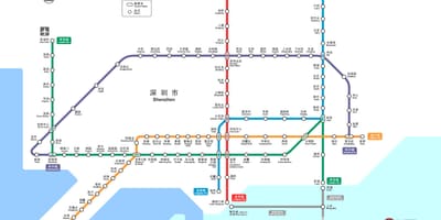 Shenzhen, la carte ferroviaire