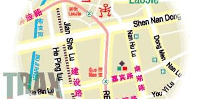 Dongmen marché de Shenzhen carte